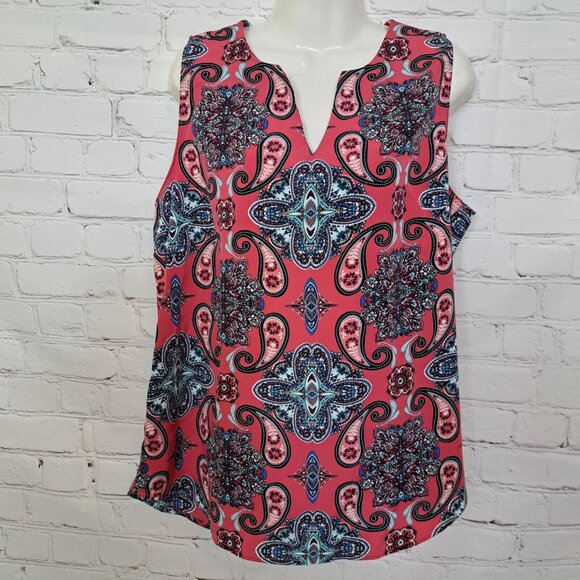 verse Tops - Verse Paisley Print Tank Blouse Size Medium